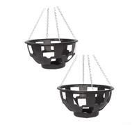 2Pcs Panier Suspendu Pour Balcon Terrasse Clôture En Plastique | pour durable Plastic, Space-saving Design, pour ideal For Strawberries Tomatoes Flowers Herbs, Easy To Install, 2-pack
