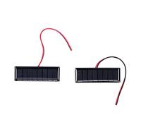 2Pcs Panneau Solaire 0,2W 4V Polysilicium 75x25mm, Avec Fil Électronique - Idéal Projets Scientifiques, Systèmes Solaires Domestiques