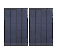 2pcs Panneau solaire 5V 2W | Efficacité de conversion élevée Alimentation électrique DIY | Mini panneau solaire pour lampe/jouets/chargeurs de bricolage | 142 x 88 mm, 0,4a