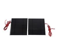 2pcs Panneau Solaire, DC5V 500ma Module d'Alimentation de Cellule de Panneau Solaire Panneau Solaire en Silicium Polycristallin avec Câble de 100cm, pour Lumières Solaires de Paysage de Pelouse