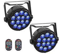 2PCS Par LED RGBW, HOLDLAMP 84W RGBW Lumière de Scène avec Télécommande et Activation Sonore, DMX 4 / 8CH Éclairage de scène pour Festivals,Jardin, Fête, Bars, DJ, Concerts