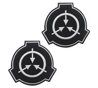 2pcs Patch Drapeau Logo Fondation Scp Tactiques Broderie, Appliques Anneaux Crochets Militaire Drôle Pour Vêtements, Vestes, Gilets, Sacs, Sac à Dos