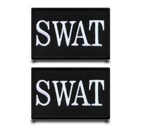 2pcs Patch Drapeau SWAT Police Antiterroriste Offensive Mondiale Brodé Tactical Patch,Militaire Badges Appliques Anneaux Crochets Drôle Patch Pour Gilets,Jeans,Sac À Dos,Vêtements,Vestes,Chapeau