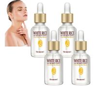 2PCS Peel Shot White Rice Serum & Black Rice Serum Ampoule Set, Exfoliating Facial Duo with Rice Bran Water & Niacinamide, Gentle Peel, Pore Minimizer, Brightening & Hydrating Skincare (4pcs)