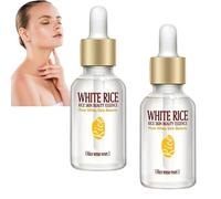 2PCS Peel Shot White Rice Serum & Black Rice Serum Ampoule Set, Exfoliating Facial Duo with Rice Bran Water & Niacinamide, Gentle Peel, Pore Minimizer, Brightening & Hydrating Skincare (2pcs)