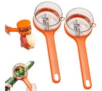 2pcs Peeler With Container,Double-Sided Stainless Steel Multi-Function Peeler,Fruit And Vegetable Peeler With Storage Box For Home Kitchen,Anti-Slip Handle Design,Fast Peeling (Orange)
