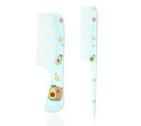 2pcs Peignes à Cheveux Capybara pour Bébé, Adorables Mini-Peignes en Plastique à Dents Fines Queue de Rat Tout-Petits et Enfants Peignes Antistatiques pour Cheveux Secs et Mouillés (Vert)