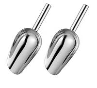 2Pcs Pelle à Glace, Cuillère à Farine, Pelle à Nourriture, Cuillère à Bonbons, Cuillère à Farine Sucrée, Pelle à Sucre en Acier Inoxydable, Pelle à Glace en Acier Inoxydable