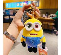 2pcs Peluche Minions Porte-Clés Couple Poupée Sac Pendentif
