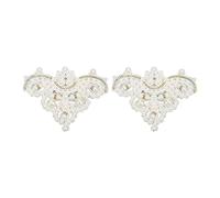 2pcs Perle Shoe Flower Faux Perle Boutons de Ramiage élégant Broche en pour Chaussures Shining Apparence, Belle orteil perlé, résine, ressenti, Pas de gemme