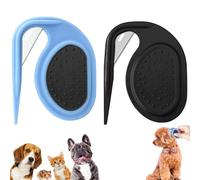 2Pcs Pet Knotting Comb, Grooming Tool Cat Grooming Comb Pets, Safe Dog Detangler Cat Massage Comb Dog Shedding Brush Puppy Hair Removal (B)