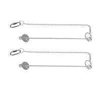 2PCS Pet Poulet en Acier Inoxydable Fruits Légumes Fourche Coq Suspendus Outil Alimentation Volaille