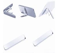 2pcs Phone Kickstand Ultra Thin Stick-On Adjustable Phone Stand, (Adjustable Angle and Vertical & Horizontal Stand) Universal Cell Phone Mount for IPhone Ipad Smartphone Tablets and more (silver)