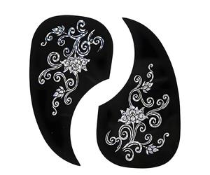 2pcs pickguard guitare, pickguard auto-adhensive autocollant protecteur pour guitare acoustique silver