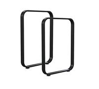 2PCS Pieds De Table en Métal - Pieds De Bureau - Pieds De Meubles, Pieds De Meubles Robustes pour Banc, Pieds De Table en Métal Faciles À Assembler, avec Vis Et Protecteurs De Sol en Caoutch