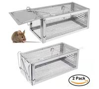 2Pcs Piège à souris XL, No Kill, Réutilisable, Cage à rats pour attraper des rongeurs vivants,pour un usage Intérieure et