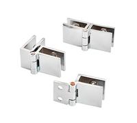 2pcs Pince À Verre Pince Double Face 5-8mm 90 Charnière De Porte En Verre À 180 Degrés, Utilisée Pour Le Matériel De Connecteur De Support De Cave À Vin De Vitrine.(0 degree)
