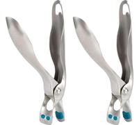 2PCS Pince en acier inoxydable anti-brûlure pour assiettes de cuisine Pince pour bols et plats de cuisine