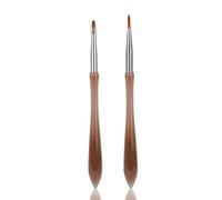2pcs Pinceaux Nail Design, Stylos Professionnels Polyvalents pour le Dessin Ongles Pinceaux Peinture Acrylique Outils pour Peindre Fleurs Feuilles Pétales Lignes Fines et Motifs Artistiques