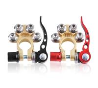 2Pcs Pinces de Borne de Batterie with Clé, Connecteurs de Batterie Automatique Pince Câble de Borne de Batterie Voiture à Dégagement Rapide pour 12V 6V 24V Véhicules Voiture Camion Bateau