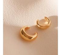 2pcs Pinces d'oreilles courbes minimalistes pour tous les jours, tailles mixtes, accessoires personnalisés, pinces d'oreilles à la mode et cool pour femmes Cuivre