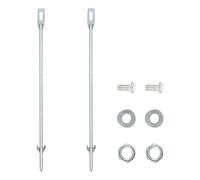 2pcs Piquets métalliques Piquet pour Panneaux de Jardin Piquet métallique pour enseignes, 16.54 » Long / 0.315 inch pour pelouse au Sol, quincaillerie Incluse