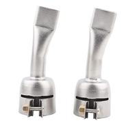 2pcs Pistolet Thermique Buses 20mm Plat Buse de Soudage Pistolet à Air Chaud Buse de Soudage en Acier Inoxydable Buse de Pistolet de Soudage pour PP PVC Feuille de Plastique de