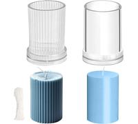 2pcs Plastic Candle Mold,Reverse Candle Mold Set With Wick Center Set,Handmade Diy Scented Candle Moulds,Candle Molds (2pcs).[W454]