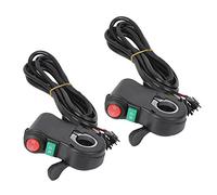 2pcs Plastique Noir 98% Efficacité Affichage en Temps réel Croisière Croisière Multifonction Electric Bike Gropriel Interrupteur