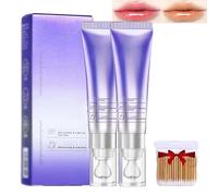 2Pcs Plumping & Anti-Wrinkle Hydrating Lip Serum,Color Changing Lip Plumper Serum,Lips Care Serums for Dry Lips,Long-Lasting Moisturizing Non-Sticky (Erdbeer-Orangen-Geschmack, 01#+02#)