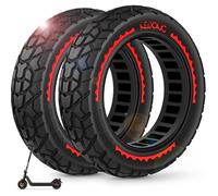 2PCS Pneu Plein Trotinette Electrique 8.5 Pouces Compatible avec M365 / M365 Pro / 1S / Rouge, tout-terrain (s outils)
