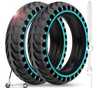 2PCS Pneu Plein Trotinette Electrique 8.5 Pouces Compatible avec Xiaomi M365 / M365 Pro / 1S / Pro 2/3 / 3 Lite/Essential, 8 1/2 x2 Roue Remplacement (Bleu)