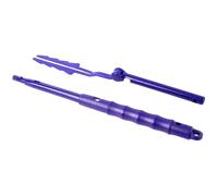2pcs Poignées à déchaînement extensible, poteau à manches longs en plastique avec une tête pliable 180 ° pour le nettoyage de la voiture de la maison, les fournitures d'assainissement du concierger