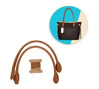 2pcs poignées de Sac en Cuir, véritable Cuir Sacoche poignée avec Trous Sangle pour Sac à Main en Cuir véritable avec Embouts Oreille Design for Femmes élégantes