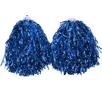 2pcs Pom Poms Cheerleading avec Hard -Griff -Handheld -Party Shakers für Tanzschule Sportspiele Team Spirit Cheer Blau