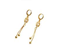 2pcs pompon géométrique boucles d'oreilles, boucles d'oreilles incrustées de diamants en forme de coeur, boucles d'oreilles personnalisées et Simple, plaqué or, faible allergie boucles d'oreilles, acc