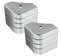 2pcs Pontoon Corner Caps, Aluminium Heavy Dutk Dock Bumper 3-1/8 à 3- / 16 Pouces de Hauteur pour la Structure Marine du Bateau