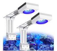2PCS PopBloom RL90 WiFi Rampe LED Aquarium Eau de Mer 200W, APP Programme Marine Éclairage à Spectre Complet pour Aquarium de Corail, L'APP prend en charge le français (2 lampe avec kit de montage)