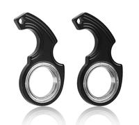 2pcs Porte-clés Fileur Jouet Agité, Portable, Porte-Clés Qui Tourne Les Doigts avec 2 Porte-Clés Drôle Porte-Clés Jouets pour Adultes Adolescents Exercice des Doigts (Noir)