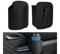 2pcs Porte Gobelet Voiture pour Ford K 2015 2016 2017 2018 2019 2020 2021 2022, Support Gobelet et Mini Poubelle de Voiture Étanche en Cuir PU, Rangement à Clipser