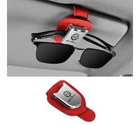 2Pcs Porte Lunettes de Voiture, Porte Lunettes de Soleil, Pare Soleil de Voiture, Lunettes de Soleil, Clips de Lunettes de véhicule pour Alfa Romeo Giulietta Stelvio 159 156 157 166 Giulia