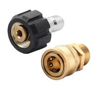 2pcs / pose de lavette à pression Filtre, m22x15 mm Filtre d'eau de laveuse métallique, socket bouchon et femelle mâle 3/8 pouces pour tuyau jardin intérieur, extérieur
