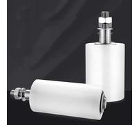 2Pcs Poulie de Porte Coulissante, Roulettes Pivotantes, Roue Avec Roulements à Billes, Plaque de Guidage, Roue en Nylon Résistant à La Corrosion, Roue en Nylon Lourd 30 * 40MM