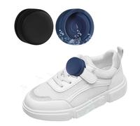 2pcs pour Airtag Support pour Lacets d'enfants, Étui de Protection Étanche pour Airtag Caché Housse en Silicone GPS Tracker Accessoires pour Enfants Chaussures Shoestring(Bleu, Noir)
