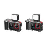 2pcs pour Inst360 Ace Pro/2 Cage de Caméra à Libération Rapide avec Cache Objectif Cage Caméra d'action Ergonomique Résistante à l'usure Poignée Confortable Cadre Caméra Accessoires Photo de