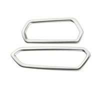 2Pcs Pour VW Pour T-Cross Pour Tcross 2018 2019 2020-2024 LHD Voiture Tableau De Bord AC Grille D'aération Cadre Garniture Autocollant Accessoires FIXCOR
