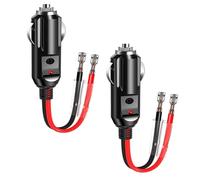 2pcs Prise Allume Cigare 12v,Câbles De Prise Mâle Pour Allume-Cigare, Pour Allume-Cigare Avec Câble D'alimentation 16 Awg 12v/24v Universel, Pour Voiture Camion Prise À Socket
