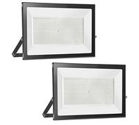 2pcs Projecteur LED Extérieur 150W 15000LM 3000K Blanc Chaud IP65 Etanche pour Terrasse Jardin Parc Garage Cour Entrée