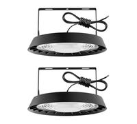 2pcs Projecteur LED UFO Lampe,100W UFO LED 10000LM 6500K Projecteur LED Blanc Froid IP65 Étanche, Led Industriel UFO pour Garage, Atelier, Grange,Usine, Industrie, Boutique
