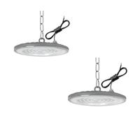 2pcs Projecteur LED UFO Lampe 100W,UFO LED 100W 6500K 10000LM Projecteur LED Blanc Froid IP65 Étanche, Led Industriel UFO pour Garage, Atelier, Grange,Usine, Industrie, Boutique